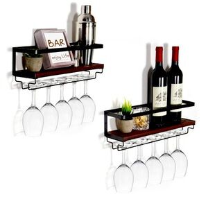 Wall Mounted Wine Shelves (Wine Rack set of 2) 🍷